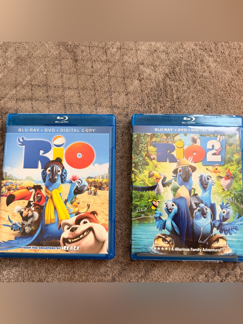 Rio Blu-ray Movie Pack - Rio & Rio 2 - NEW